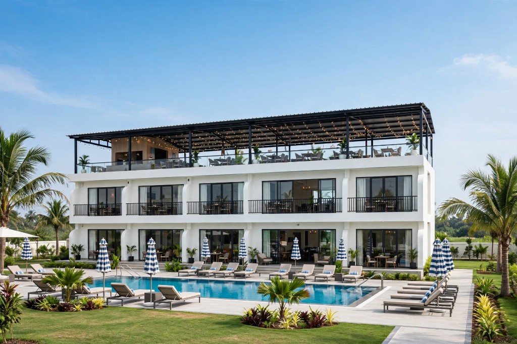 Bright Vedani Beach Resort resort beside the turquoise pool